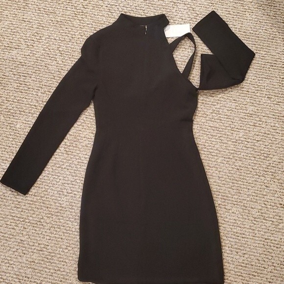 New Finders Keepers black cutout short mini sexy bodycon party dress size XS - Picture 4 of 9